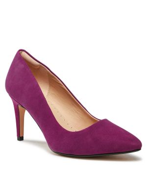 Pantofi cu toc cu toc Clarks violet