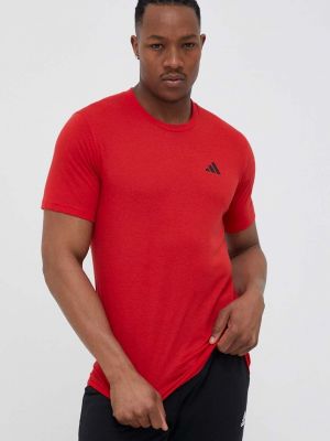 Adidas Performance edzős póló Train Essentials Feelready , sima - Piros