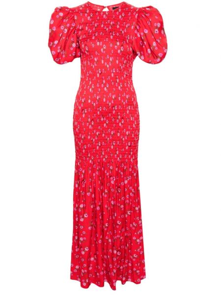 Φλοράλ φόρεμα με σχέδιο Rotate κόκκινο