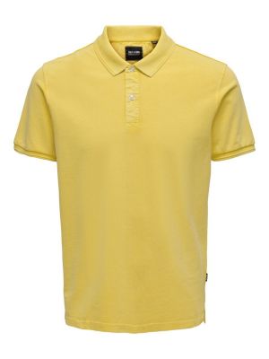Поло тениска Only & Sons жълто