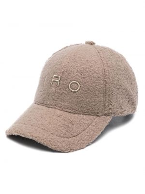 Haftowana czapka z daszkiem Iro beżowa