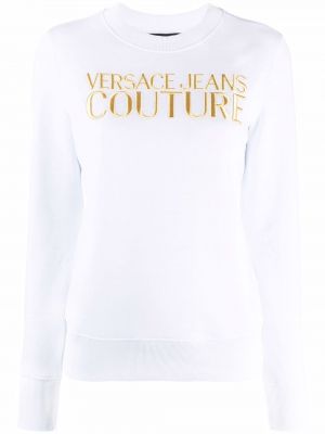 Sudadera con bordado Versace Jeans Couture blanco