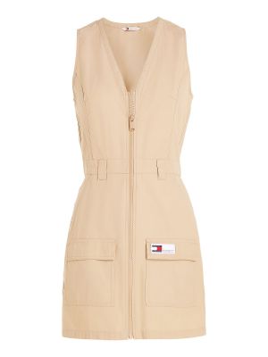 Robe chemise Tommy Jeans beige