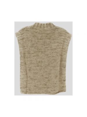 Sweter bez rękawów Maison Margiela brązowy