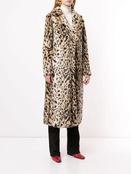 Leopardí kožich s potiskem Unreal Fur hnědý