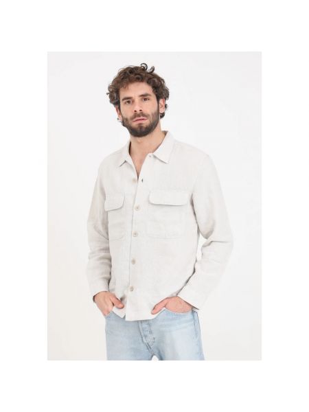 Camisa con bolsillos Selected Homme beige