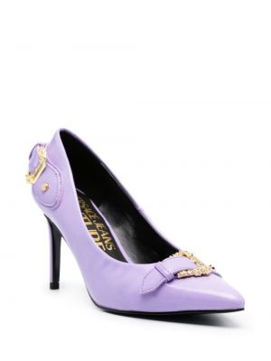 Czółenka na sprzączkę Versace Jeans Couture fioletowa