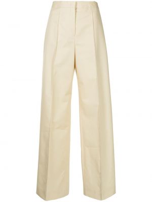 Pantalones rectos de cintura alta bootcut Jil Sander blanco
