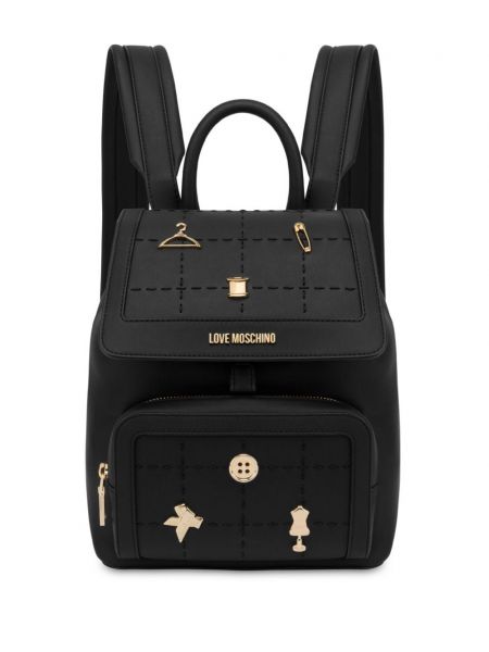 Δερμάτινο σακίδιο πλάτης με κορδόνια Love Moschino