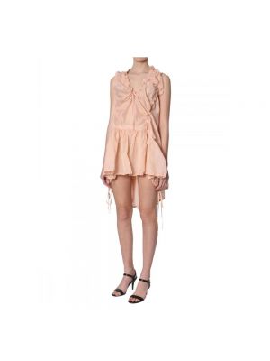 Sukienka mini drapowana Dsquared2 różowa