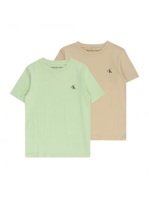 Замшевая рубашка Calvin Klein зеленая