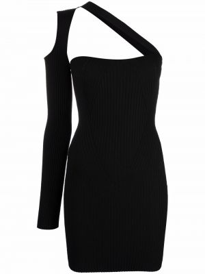 Ασύμμετρη φόρεμα με έναν ώμο Andreadamo μαύρο