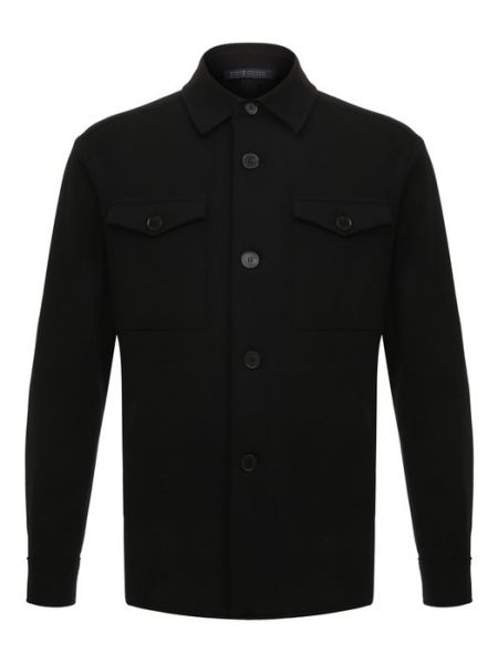 Хлопковая рубашка Harris Wharf London черная