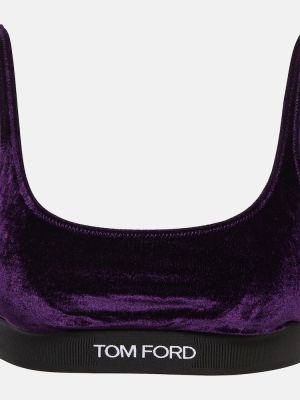 Кадифен спортен сутиен Tom Ford виолетово
