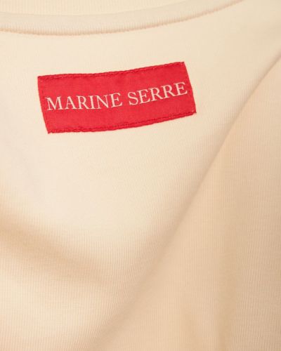Памучна мини рокля Marine Serre бяло