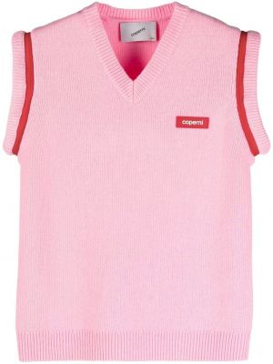 V-hals zip vest Coperni rosa