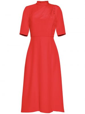 Sukienka midi drapowana Adam Lippes czerwona