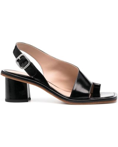 Lakované kožené sandále Scarosso čierna