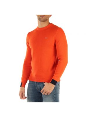 Sweter Sun68 pomarańczowy
