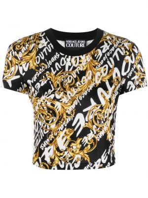 Trykt t-skjorte Versace Jeans Couture svart