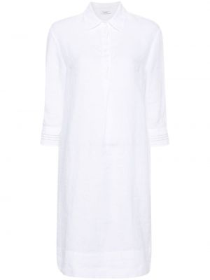 Robe chemise avec perles à imprimé Peserico blanc