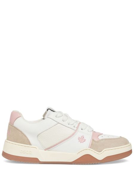 Læder sneakers Dsquared2 hvid