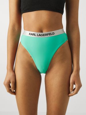 Раздельный купальник с высокой талией Karl Lagerfeld зеленые
