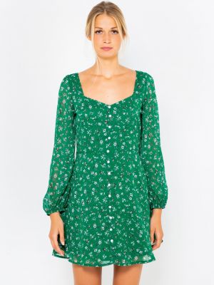Sukienka w kwiatki Camaïeu zielona
