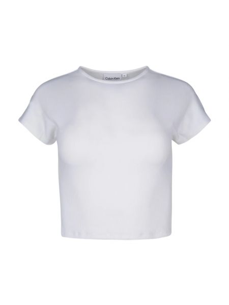 Casual t-shirt aus baumwoll Calvin Klein weiß