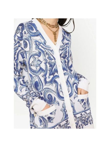 Cárdigan de seda con estampado de tejido jacquard Dolce & Gabbana