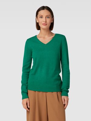 Dzianinowy sweter Vila zielony