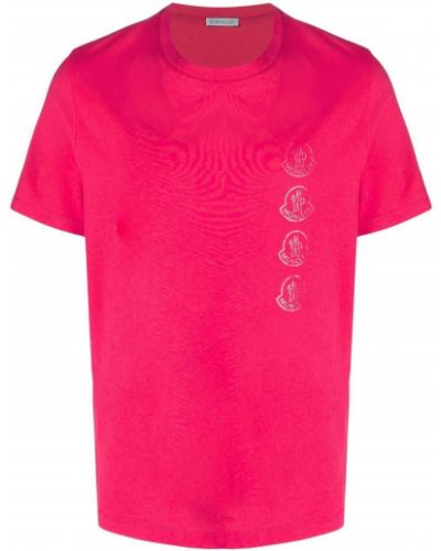 Camiseta con estampado Moncler rosa