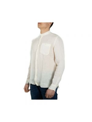 Camisa de lino Woolrich blanco
