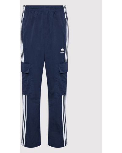 Pruhované cargo kalhoty relaxed fit Adidas
