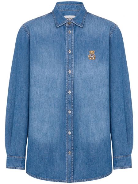 Denim paita Moschino sininen