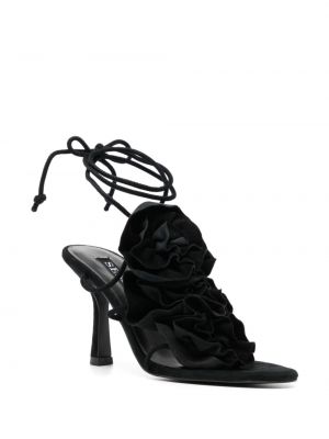 Květinové sandály Senso černé