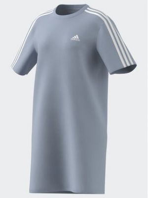 Спортивное платье в полоску из джерси свободного кроя Adidas