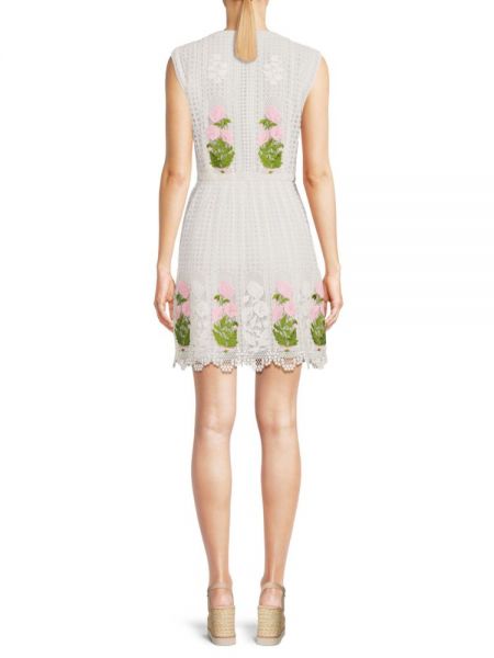 Кружевное платье мини с вышивкой Giambattista Valli