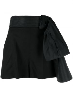 Oversized šortky s mašľou Alexander Mcqueen čierna