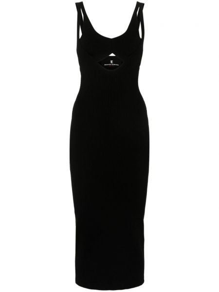 Μίντι φόρεμα Ermanno Scervino μαύρο