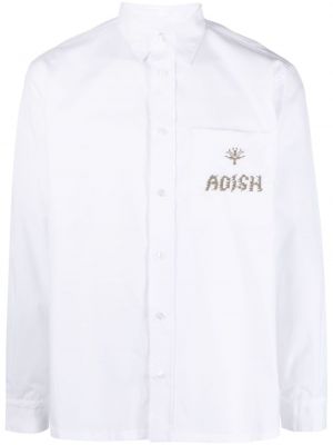 Bavlněná košile s výšivkou Adish bílá