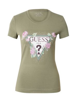 Тениска slim на цветя Guess