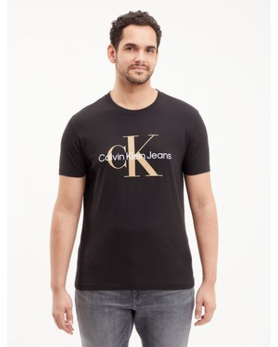 Camiseta con estampado de cuello redondo Calvin Klein Jeans
