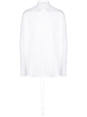 Asimetriška medvilninė marškiniai Peter Do balta