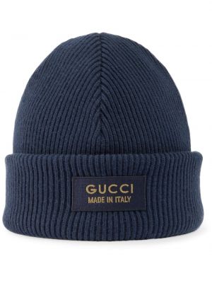Вълнена шапка Gucci синьо