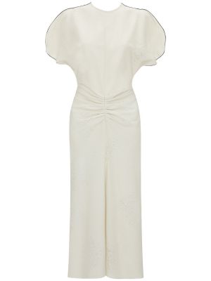 Sukienka midi bawełniana Victoria Beckham biała