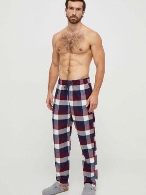 Pidžama s printom Hollister Co. bordo