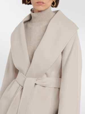 Vlnený krátký kabát 's Max Mara biela