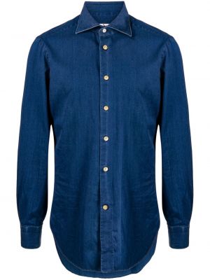 Koszula jeansowa Kiton niebieska