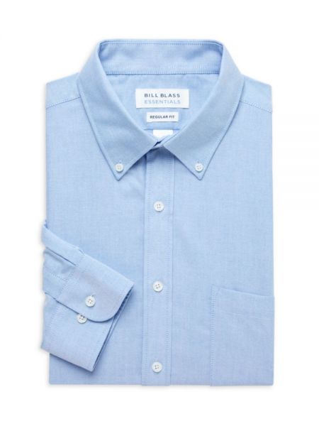 Оксфордская рубашка стандартного кроя Essentials Bill Blass, Light Blue